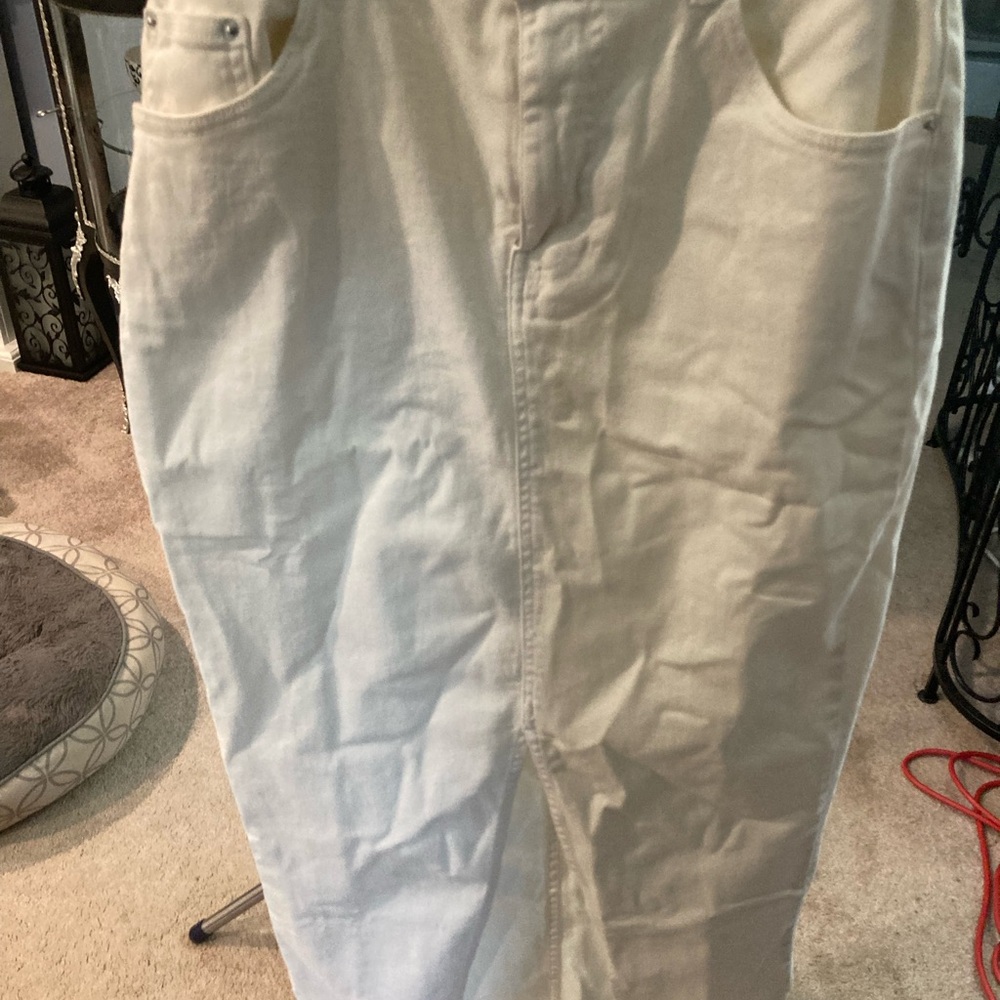 ASOS white denim skirt. Size 8. Never worn.